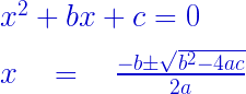ecuacion cuadratica formula